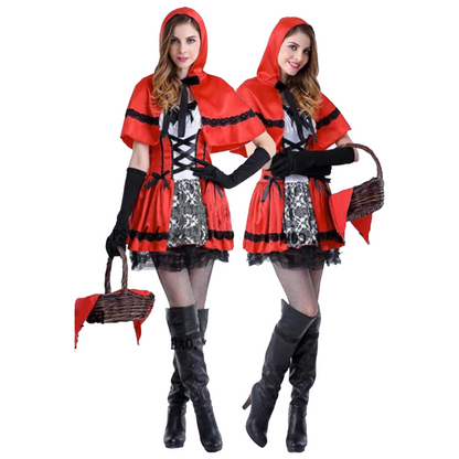 Queen Witch Red Heart Costume/Cosplay Little Red Riding Hood Maid Outfit party X party