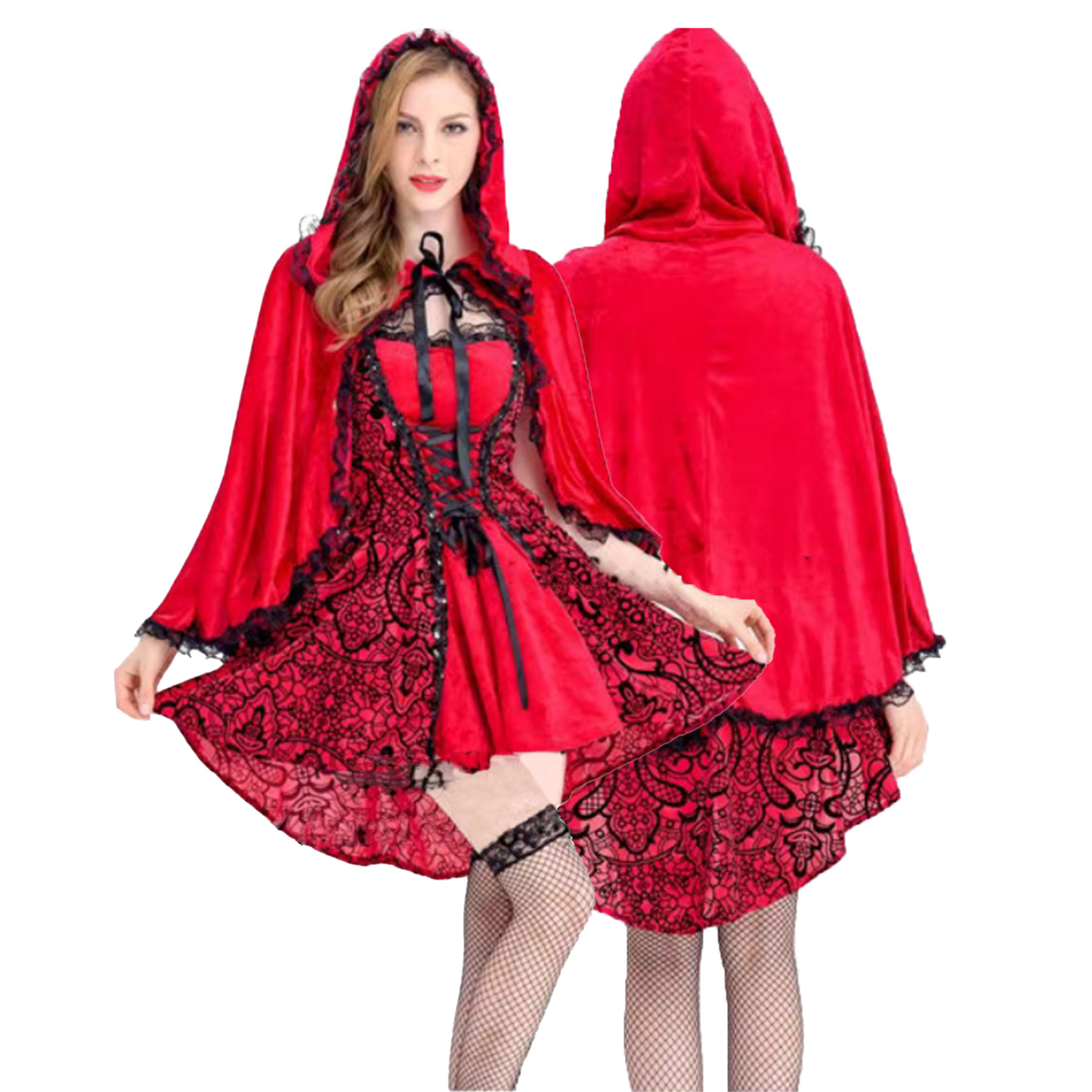 Queen Witch Red Heart Costume/Cosplay Little Red Riding Hood Maid Outfit party X party
