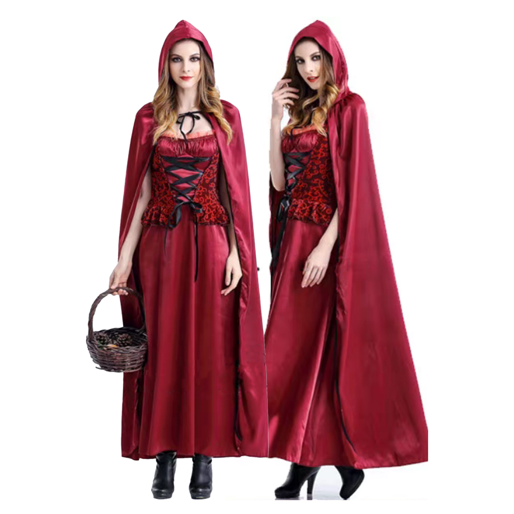 Queen Witch Red Heart Costume/Cosplay Little Red Riding Hood Maid Outfit party X party