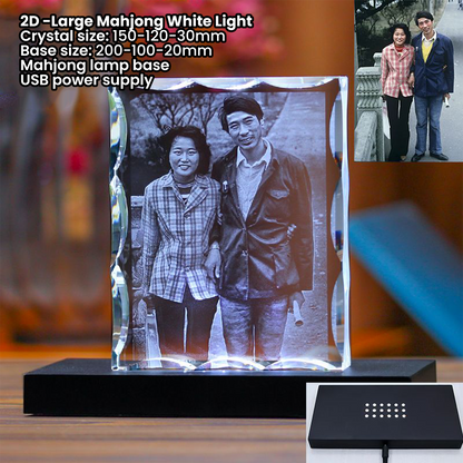 Creative Crystal Anniversary Customization — 10th or 50th Golden Anniversary creative crystal photo customization, perfect for elders, parents, or wife.