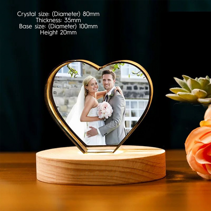 Custom Photo Crystal Ball, Couple's Anniversary Commemorative Gift, Creative Music Box Night Light Ornament party X party