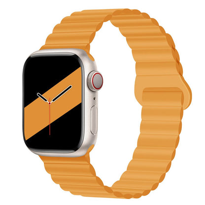 Applicable to Apple watch straps 1-10 generations Apple iwatch9S10 second generation two-color buckle silicone magnetic watch strap – SW-03 party X party