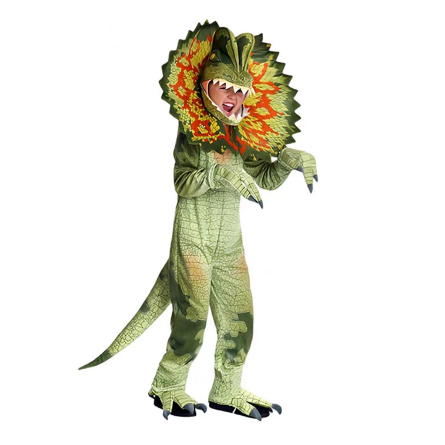 Dinosaur Costume Jumpsuit for Halloween Ambiance/Props, featuring T-Rex, Stegosaurus, and Triceratops styles. party X party