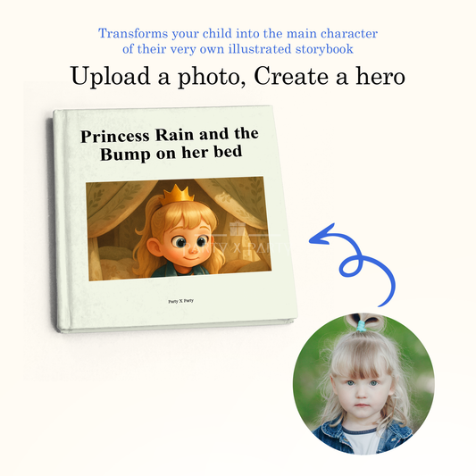 Princess Rain and the Bump on her Bed– Personalized Story Book party X party