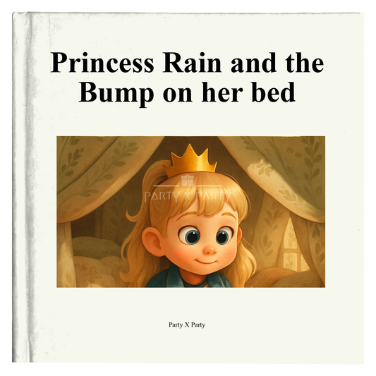 Princess Rain and the Bump on her Bed– Personalized Story Book party X party