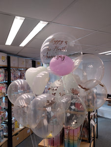 17吋日本水晶氣球+橡膠氣球束(門市自取/代 call van送貨(運費到付)