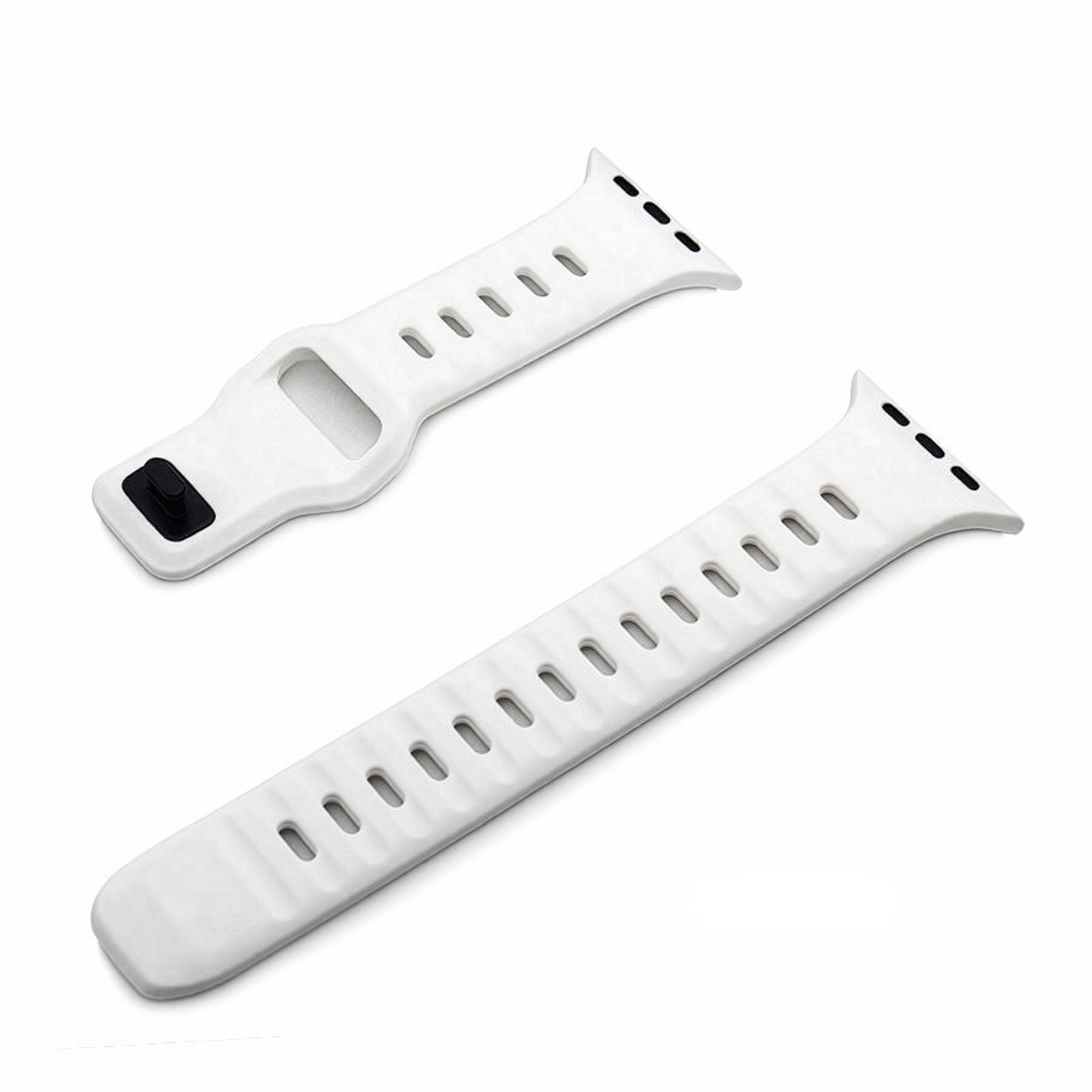 Suitable for Apple watch strap iwatch9 square buckle solid color silicone strap Apple watch strap ultra2 – SW-04 party X party