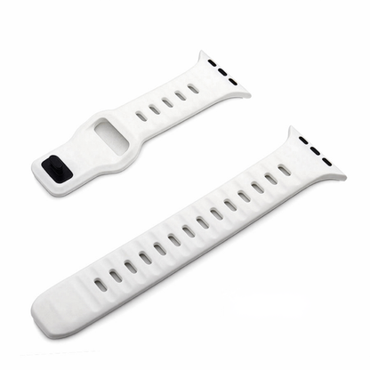 Suitable for Apple watch strap iwatch9 square buckle solid color silicone strap Apple watch strap ultra2 – SW-04 party X party