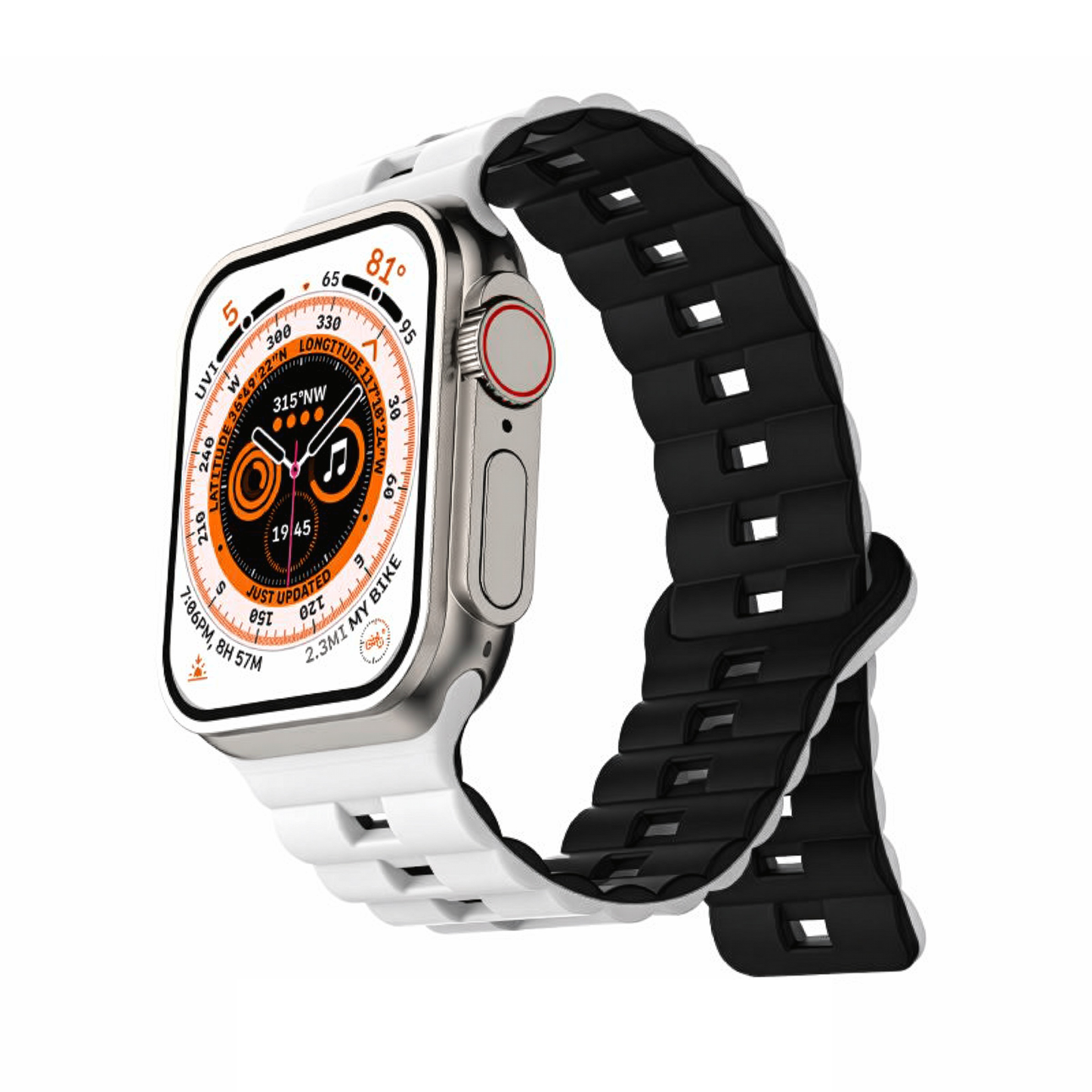 Applicable Apple watch strap Apple watch magnetic double color loop silicone iwatch 1-9 generationSE watch strap – SW-02 party X party