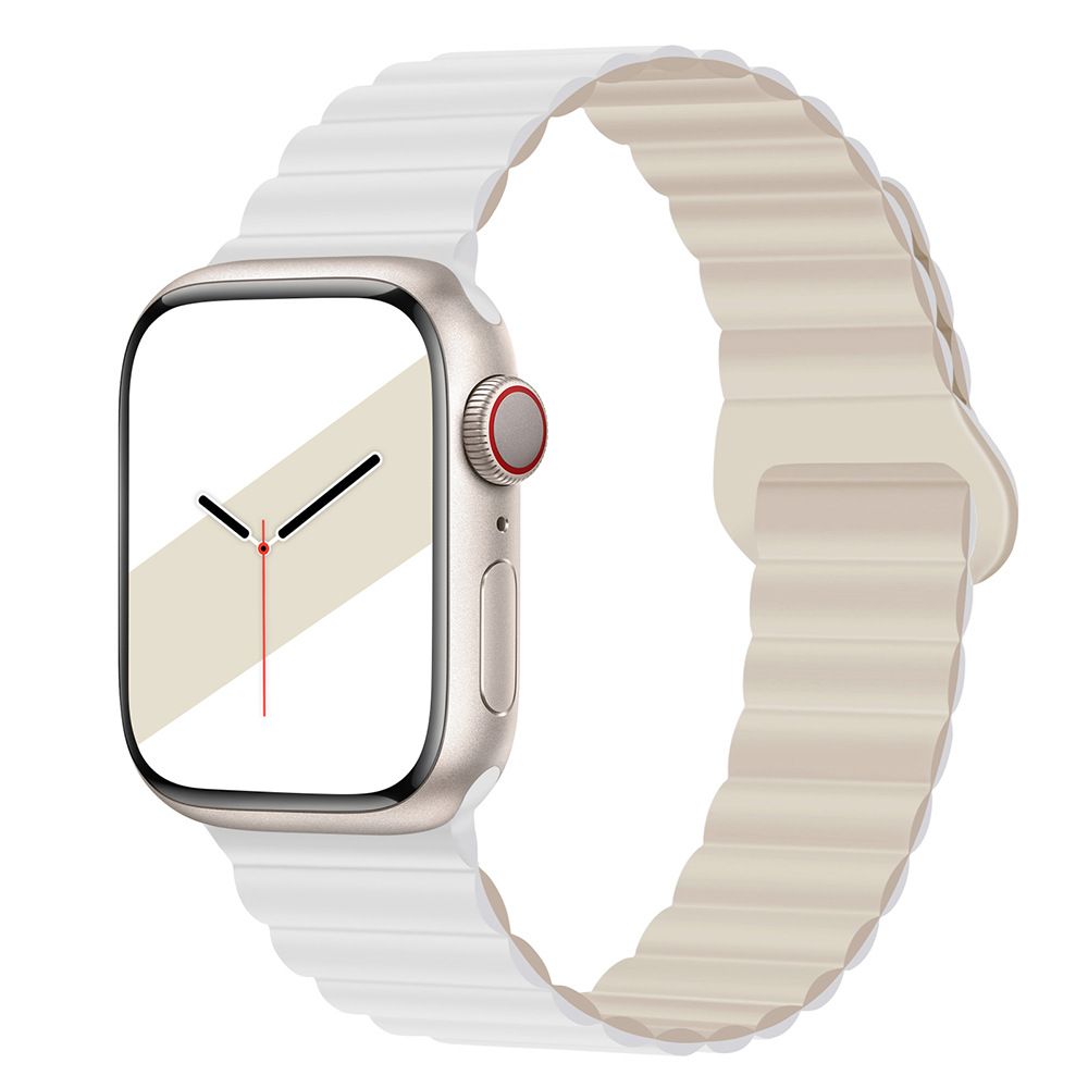 Applicable to Apple watch straps 1-10 generations Apple iwatch9S10 second generation two-color buckle silicone magnetic watch strap – SW-03 party X party
