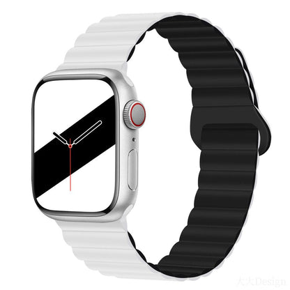 Applicable to Apple watch straps 1-10 generations Apple iwatch9S10 second generation two-color buckle silicone magnetic watch strap – SW-03 party X party