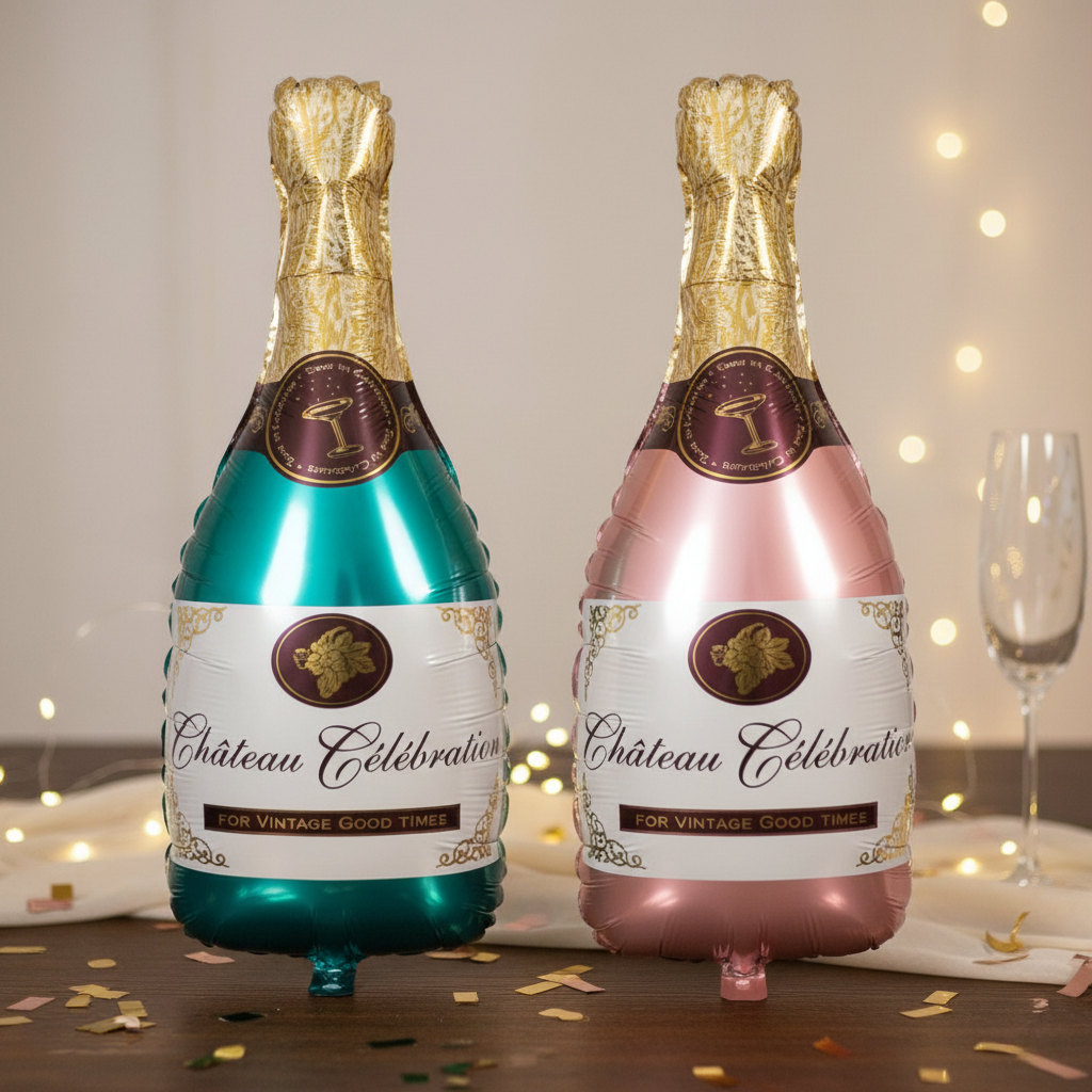 32″ Wine Bottle Foil Balloons 4 Styles - B026