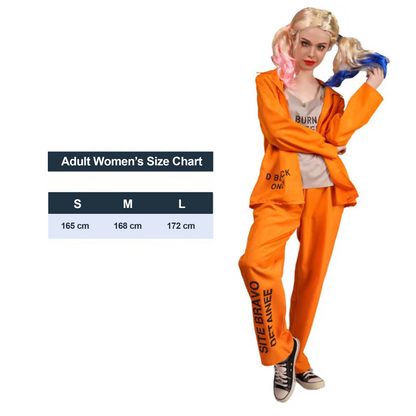 Adult Jumpsuit Prison Costume/Cosplay Party Outfit party X party