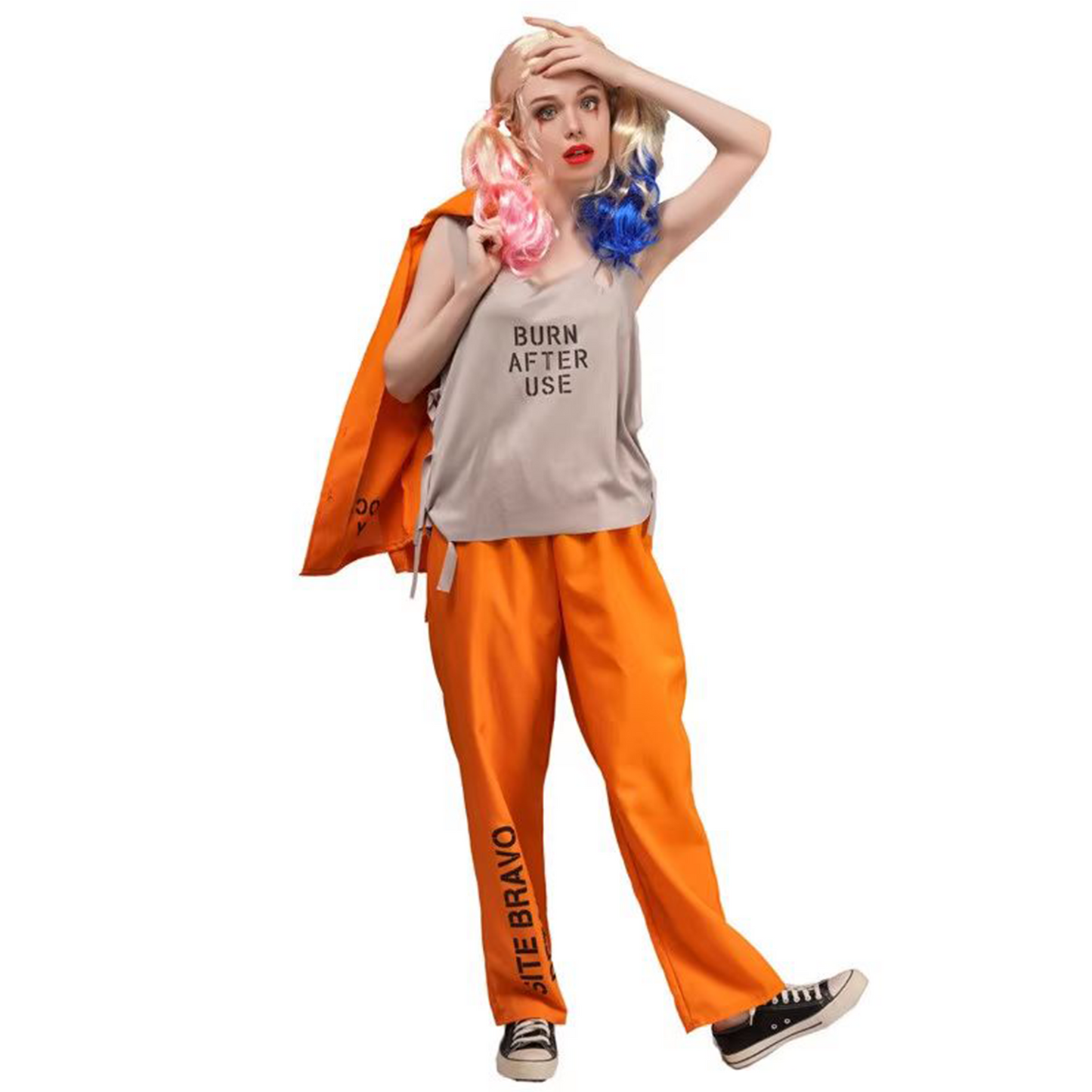 Adult Jumpsuit Prison Costume/Cosplay Party Outfit party X party