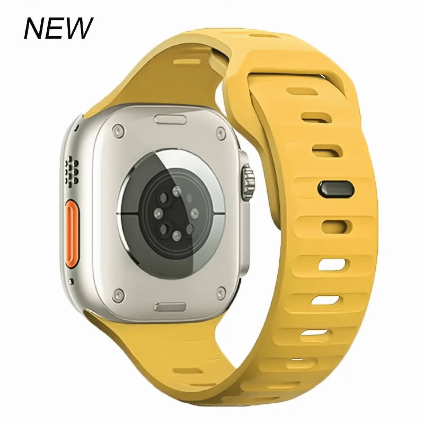 Suitable for Apple watch strap iwatch9 square buckle solid color silicone strap Apple watch strap ultra2 – SW-04 party X party