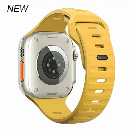 Suitable for Apple watch strap iwatch9 square buckle solid color silicone strap Apple watch strap ultra2 – SW-04 party X party