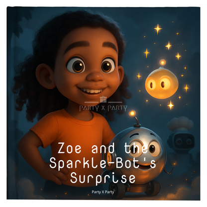 (Your Child's Name) and the Sparkle-Bot's Surprise - A Personalized Storybook party X party