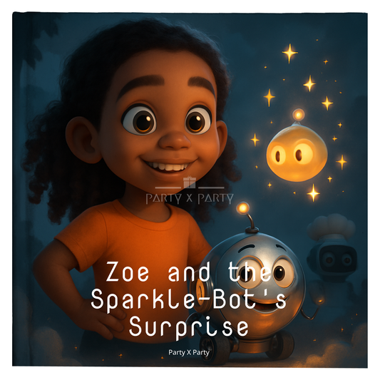 (Your Child's Name) and the Sparkle-Bot's Surprise - A Personalized Storybook party X party