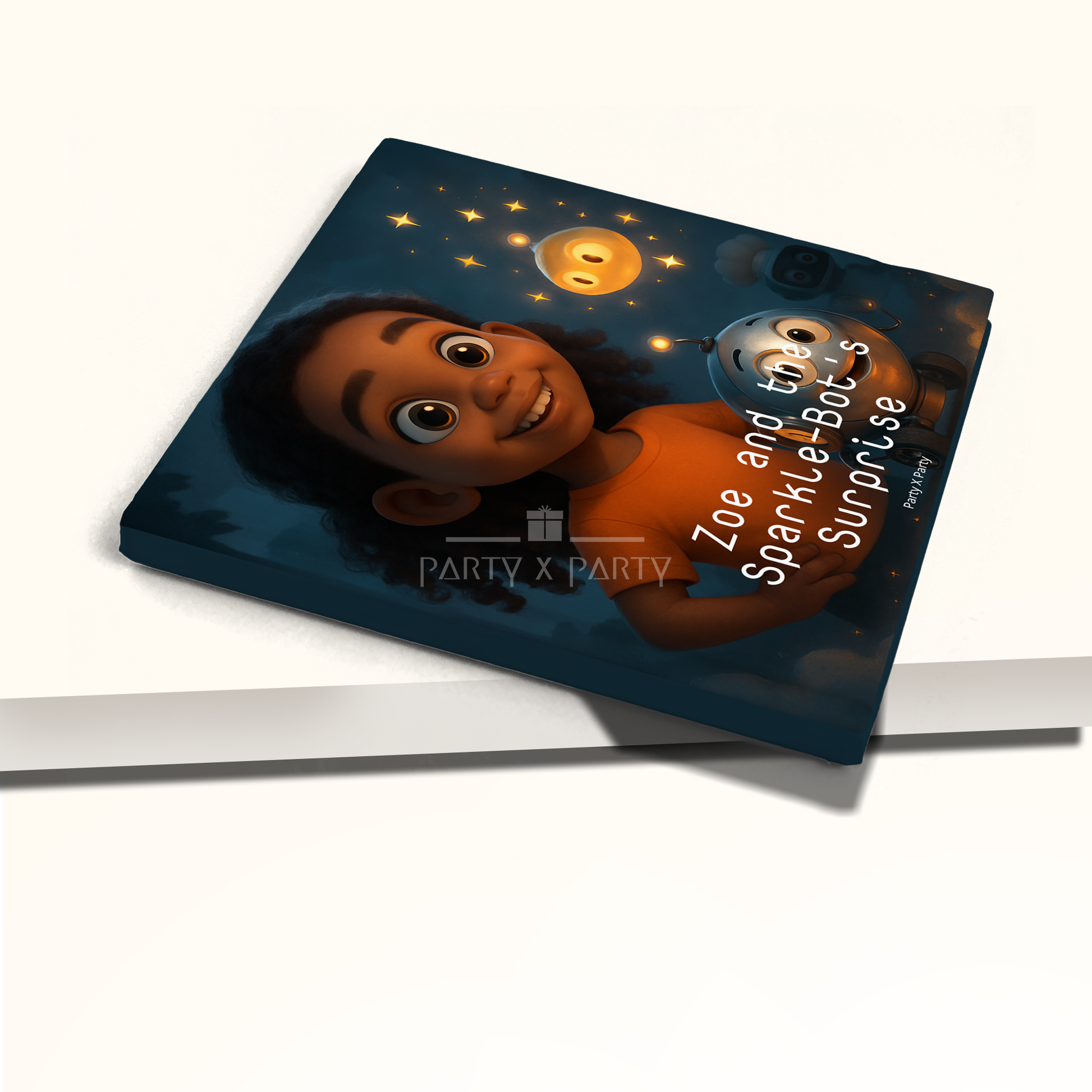 (Your Child's Name) and the Sparkle-Bot's Surprise - A Personalized Storybook party X party