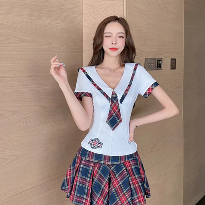 Hotel Foot Massage Student Uniform | Nightclub & KTV Princess Workwear | Professional Technician Pleated Skirt Service Set C065 party X party