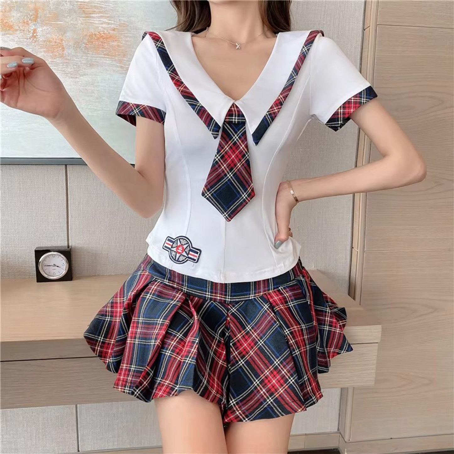 Hotel Foot Massage Student Uniform | Nightclub & KTV Princess Workwear | Professional Technician Pleated Skirt Service Set C065 party X party