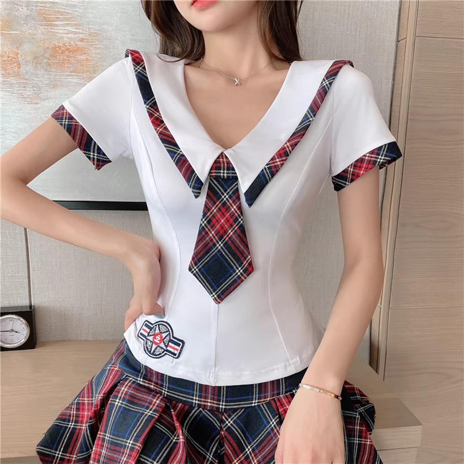 Hotel Foot Massage Student Uniform | Nightclub & KTV Princess Workwear | Professional Technician Pleated Skirt Service Set C065 party X party