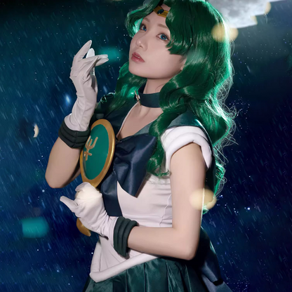 Sailor Moon Michiru Kaiou Cosplay Costume Full Set – Neptune Green Dress SM004 party X party