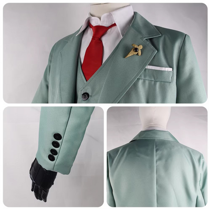 Spy x Family Loid Forger Cosplay Suit – Cyan Outfit with Coat, Vest & Accessories SF003 party X party