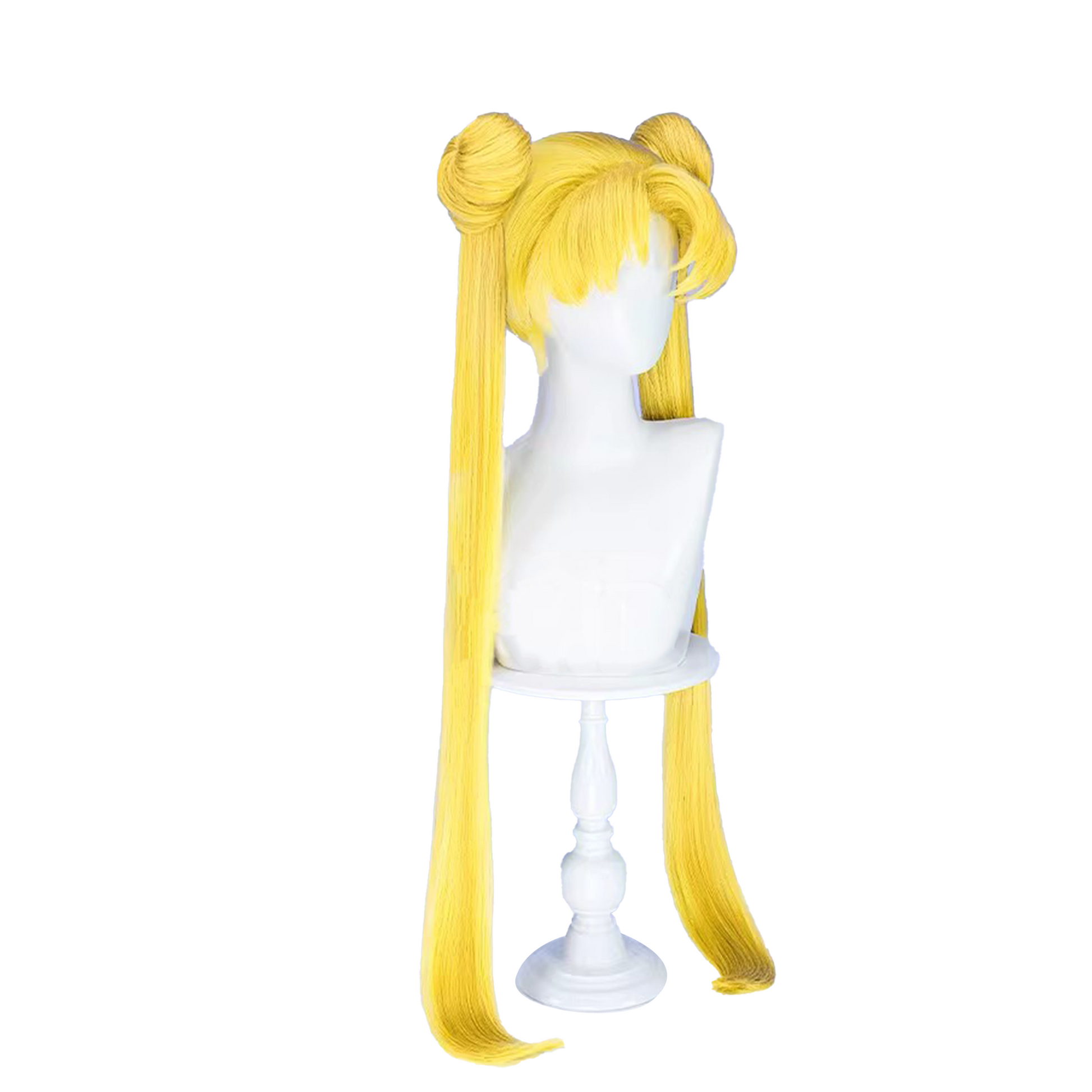 Sailor Moon Usagi Tsukino Cosplay Wig – Long Blonde Twin Tail (Non-Removable Ponytail) SM011 party X party