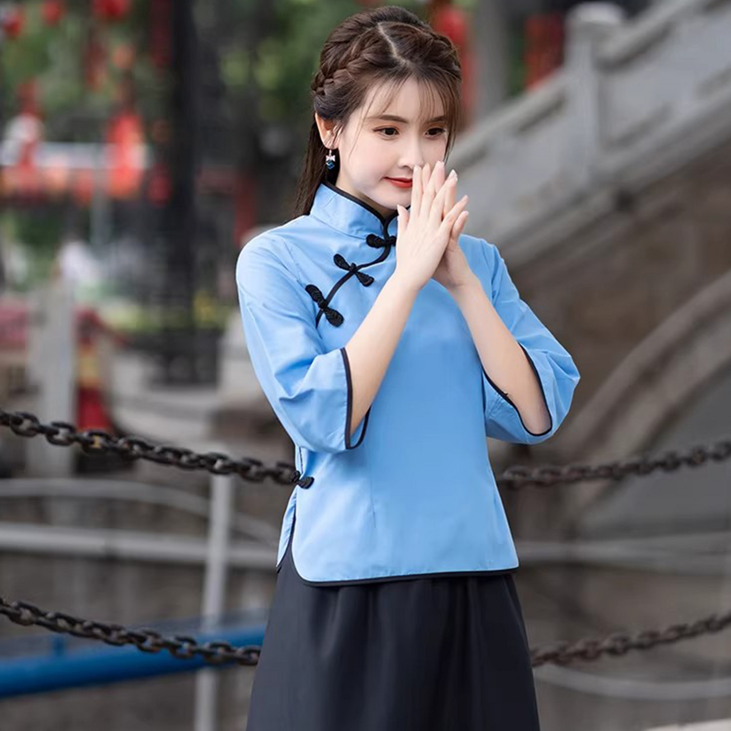 Chinese Republic-Era Student Outfit | May Fourth Youth Costume for Women & Children | Men’s Zhongshan Suit Stage Performance Set C067 party X party