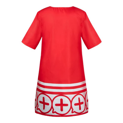Spy x Family Anya Cosplay Dress – Red Version with Hair Accessories SF006 party X party