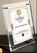 Certificate rack, honor certificate rack, memorial certificate rack, souvenir display rack, engraving – TR-1710