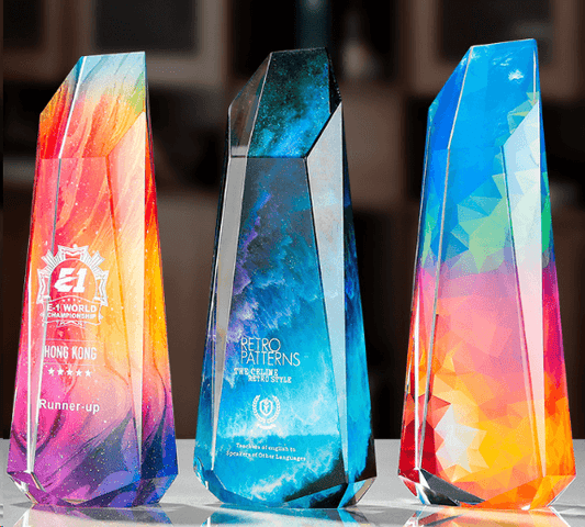 Trophy Colored crystal trophy Customizable color Crystal trophy – TR-285 - party X party
