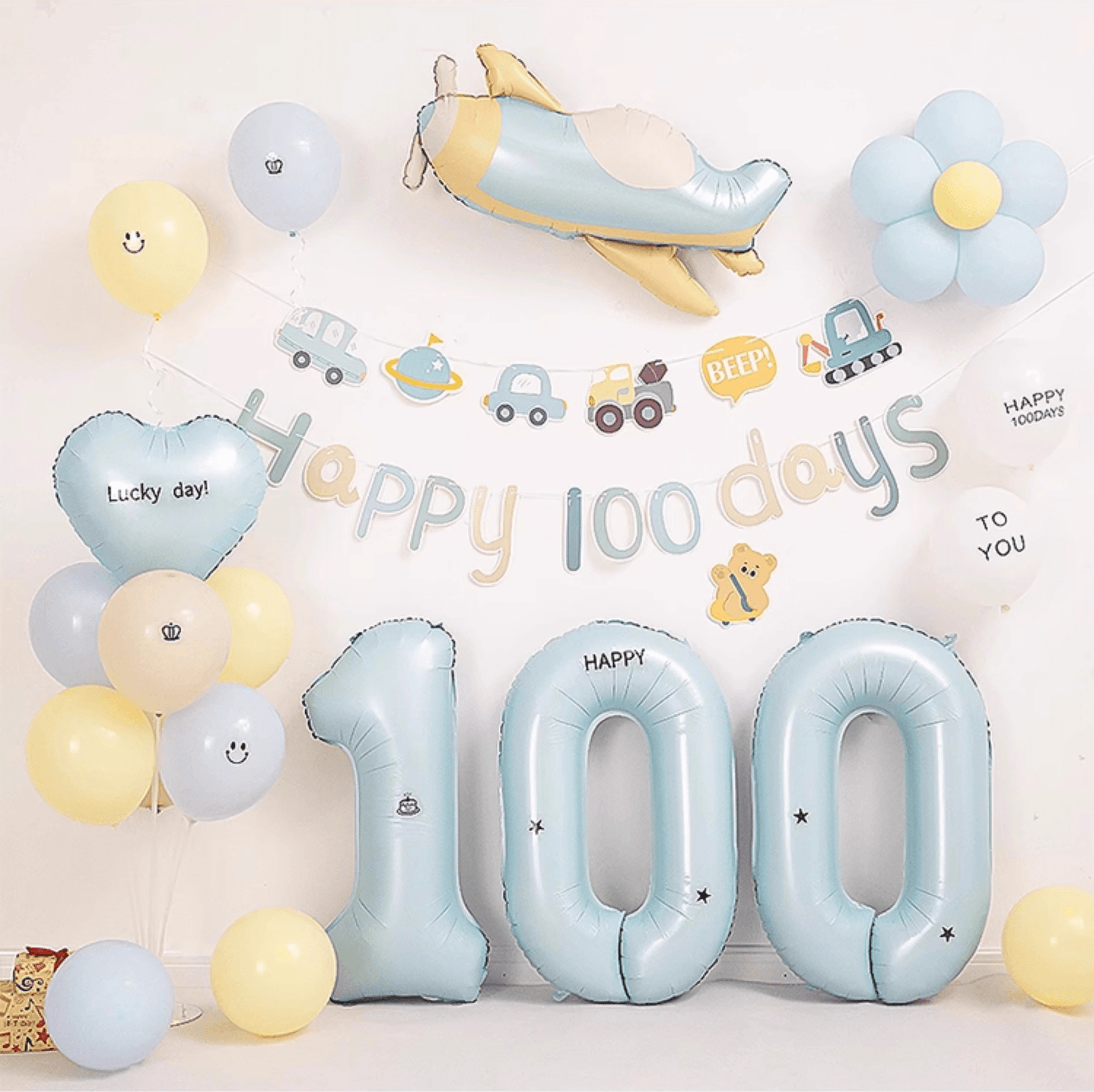 Baby 100 Days Banquet “100” Balloon Decoration Set– S161 - party X party