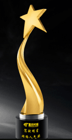 Metal Trophy Five-pointed Star Trophy Creative Trophy Fixed Color Fixed Size Can Be Engraved – TR-1375 - party X party