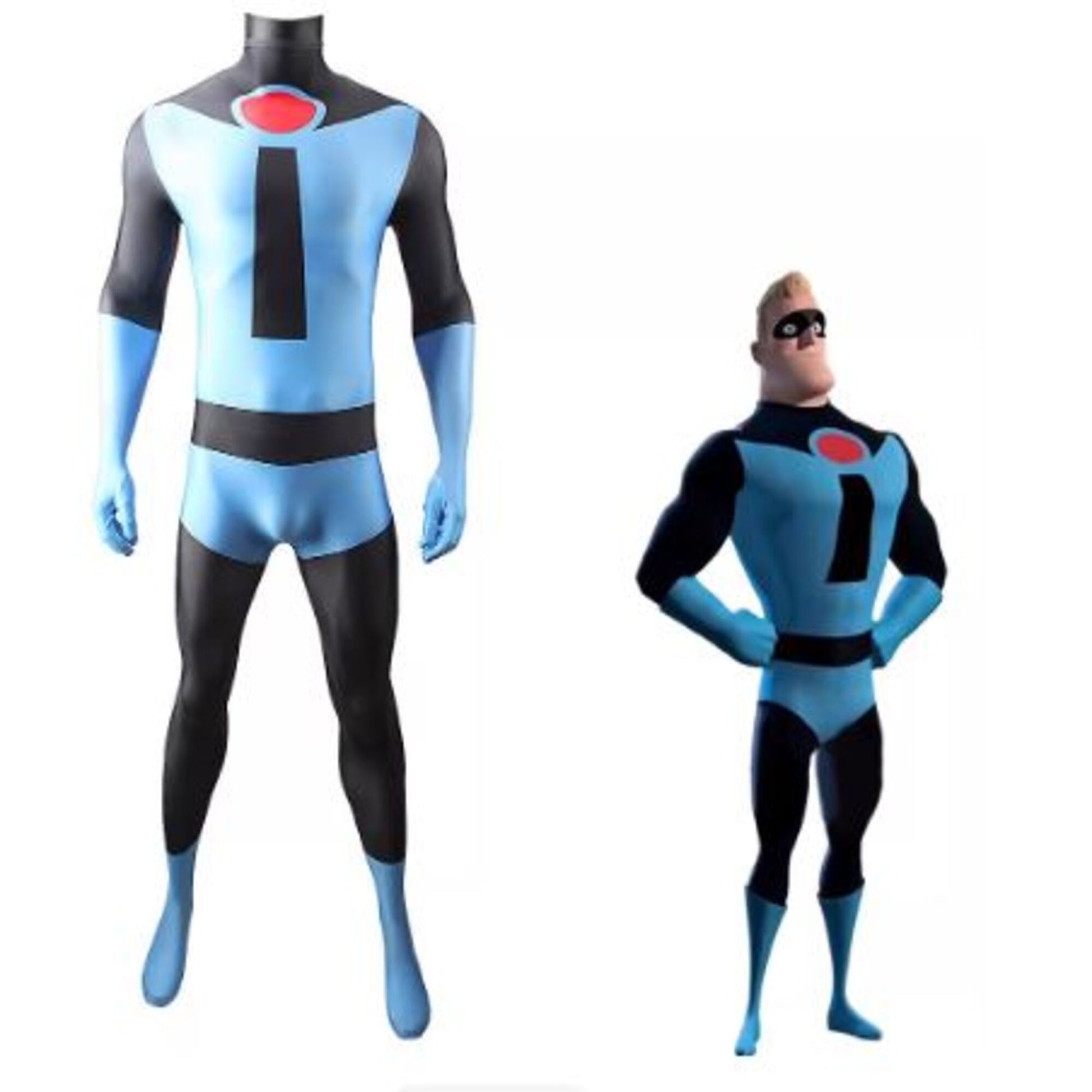 Mr. Incredible Bodysuit Cosplay – The Incredibles Halloween Party Performance Costume, Unisex | DC010 party X party