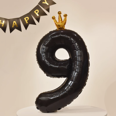 Black Crown Digital Balloon 40" Party Decoration - B180 party X party