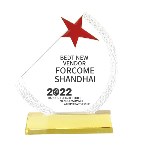 Crystal Trophy Memorial Trophy Metal Base Fixed Size Can Be Engraved – TR-490 - party X party