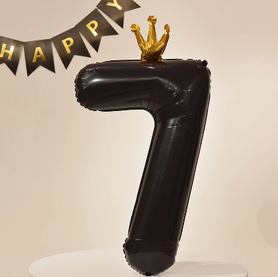 Black Crown Digital Balloon 40" Party Decoration - B180 party X party