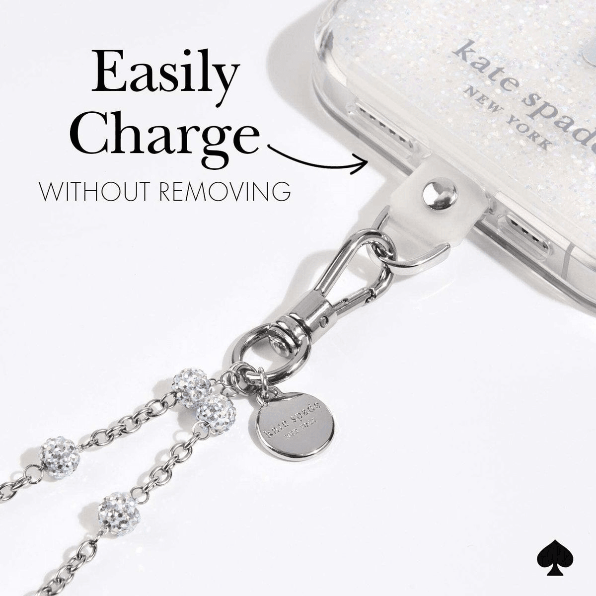 kate spade New York - Universal Cell Phone Charm - Silver KS053460-05 – LP-112 - party X party