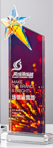 Trophy Creative Trophy Crystal Trophy Customizable Color Five-pointed Star Trophy – TR-335 - party X party