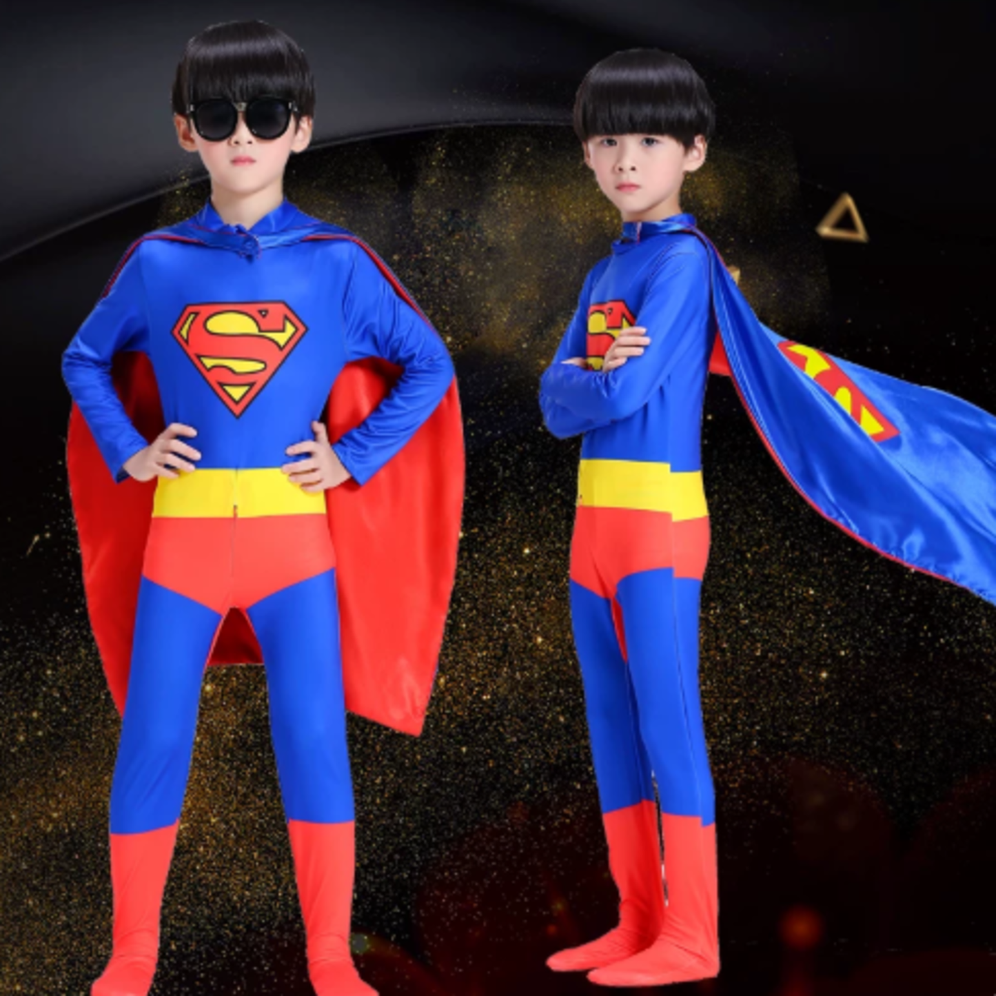 Superman Boys  Cosplay Bodysuit  Blue Cape– Baby/Children Performance Costume | DC021 party X party
