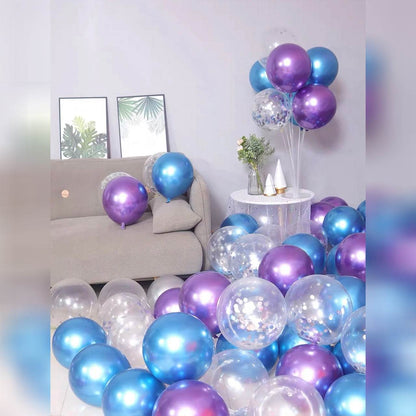 Metallic balloons Birthday balloon decorations Metallic purple and blue combination Balloon combination – B001