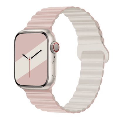 Applicable to Apple watch straps 1-10 generations Apple iwatch9S10 second generation two-color buckle silicone magnetic watch strap – SW-03 - party X party