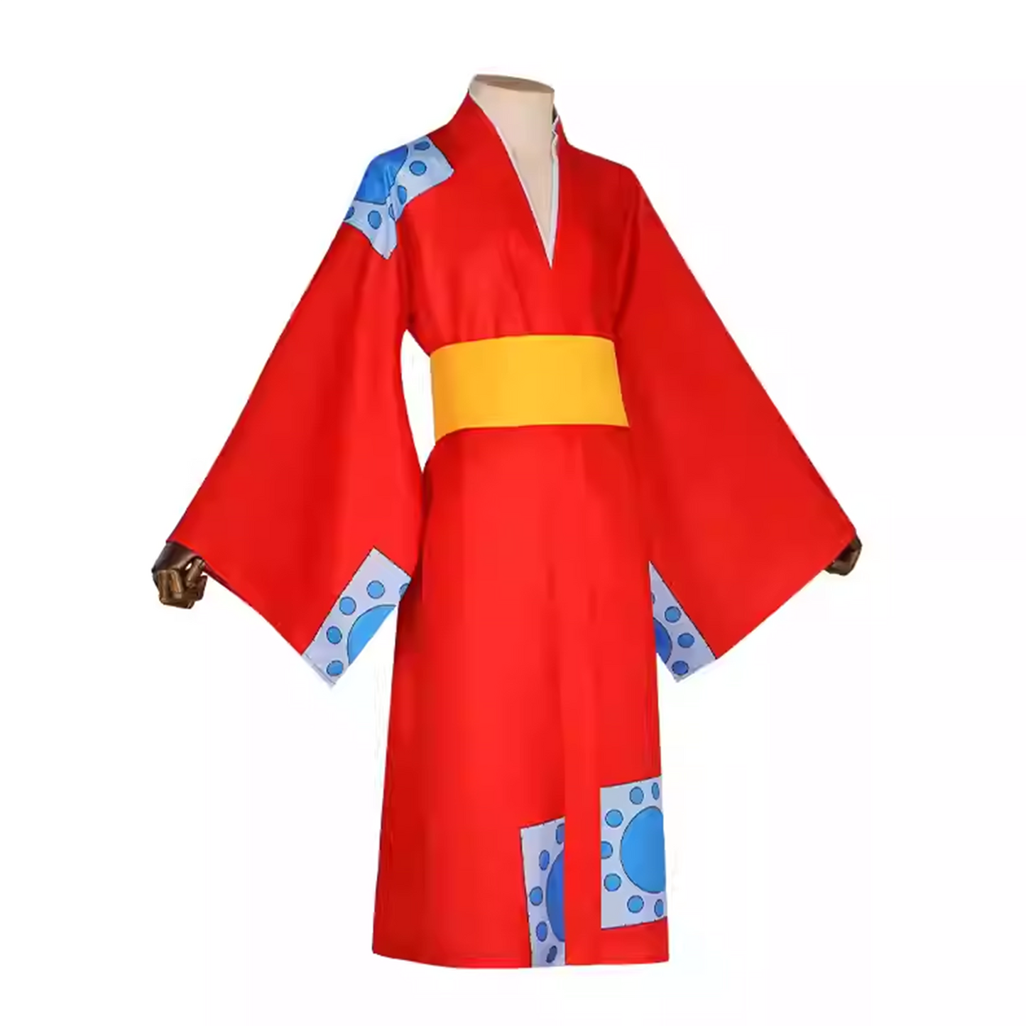 One Piece Wano Country – Monkey D. Luffy Long Robe Cosplay Costume – Halloween Kids & Adult Role-Play Outfit 0022 party X party