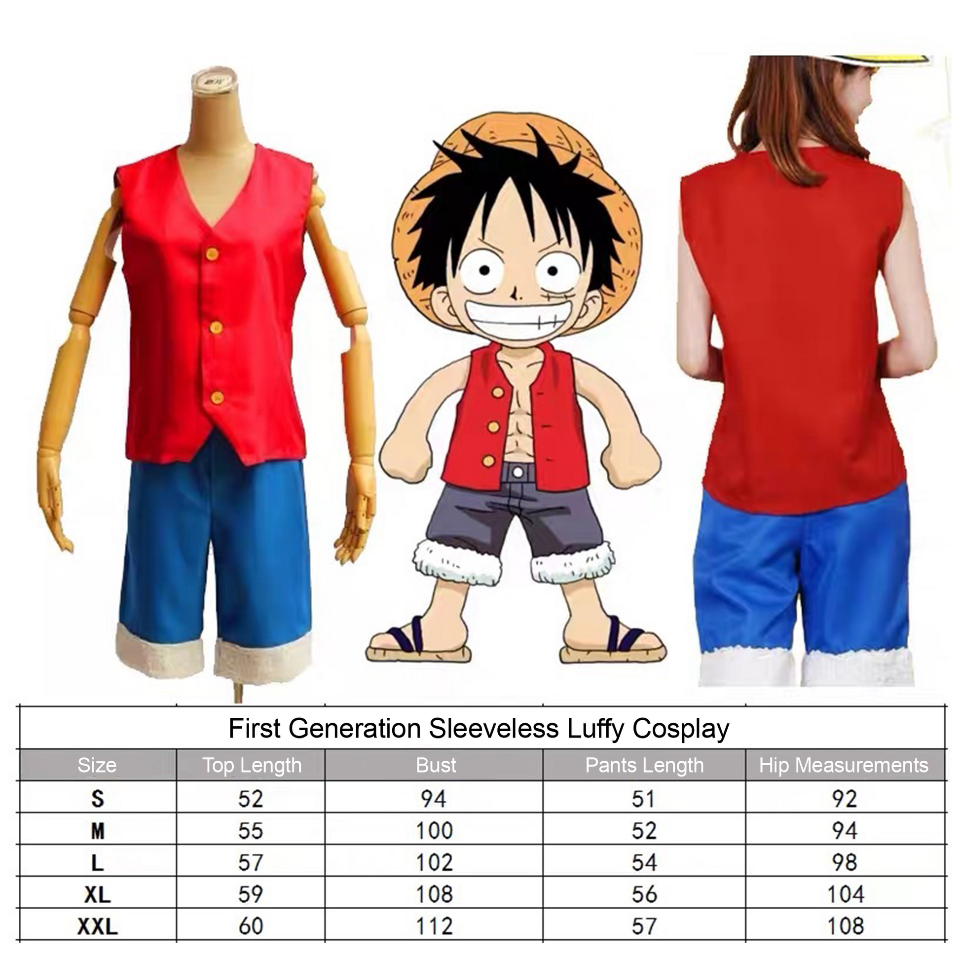 One Piece Film: Red – Monkey D. Luffy Cosplay Costume 0001 party X party