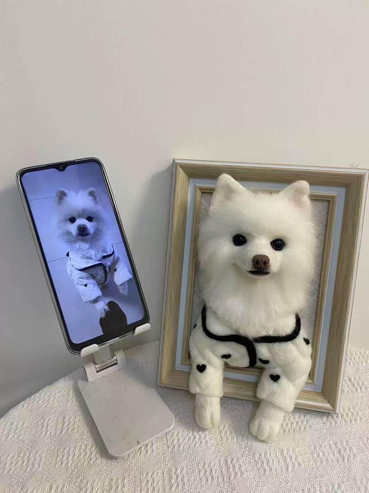 Dog pet photo frame-customized according to your image-wool felt handmade simulation photo frame – CW02