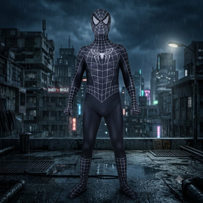 Black Widow Spider-Man Kids Cosplay Bodysuit – Marvel Superhero Halloween Outfit | MTJ311 party X party