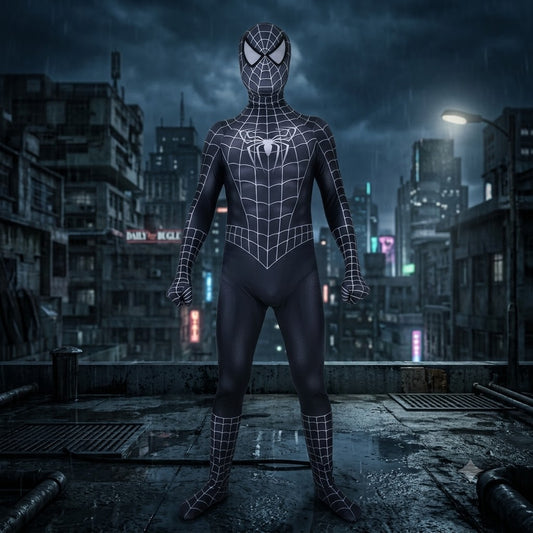 Black Widow Spider-Man Kids Cosplay Bodysuit – Marvel Superhero Halloween Outfit | MTJ311 party X party