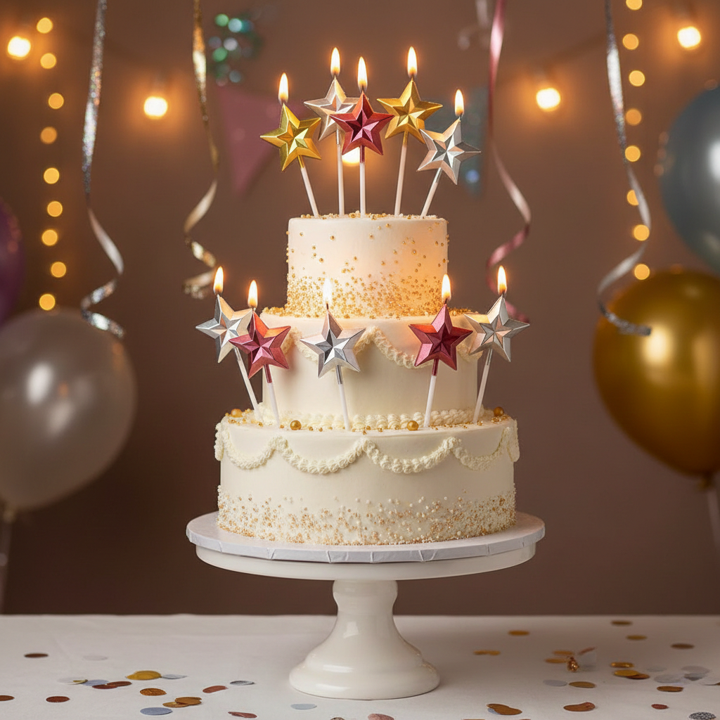 Star-Shaped Candle--A025